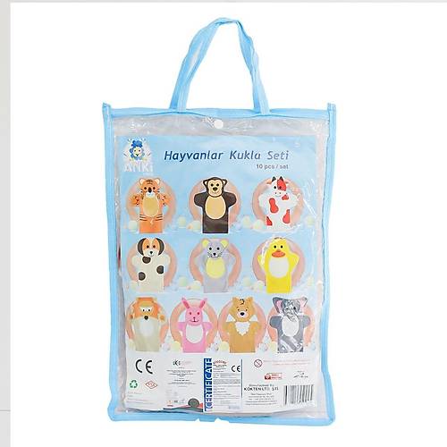 AND-5002 HAYVANLAR KUKLA SET 10 LU