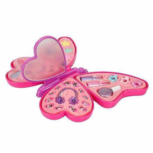 2603 Kelebek �ekilli 4 Katmanl� Makyaj G�zellik Seti -Sunman