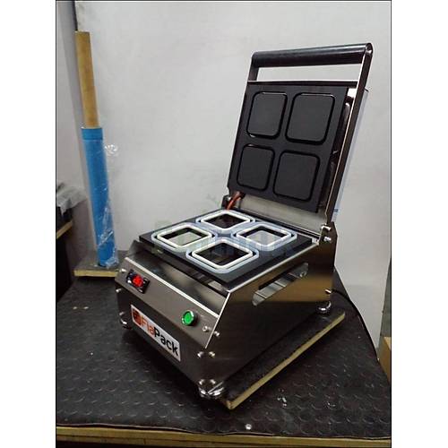 Paslanmaz Kase Tabak Kapatma Makinesi 110x110mm Kuruyemi Taba GMF-110