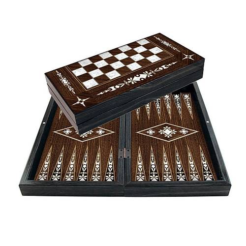 1021828 Star Antik Yonca Sedef Tavla Takm