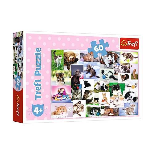 17332 Kedi D�nyas� 60 Par�a Puzzle -Trefl Puzzle