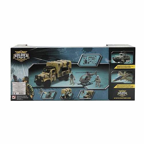 45054 Sesli ve I��kl� Soldier Force Askeri Kamyon Oyun Seti -Sunman