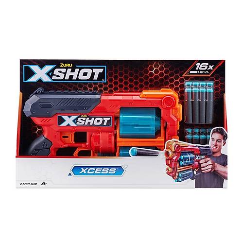 36737 Zuru X Shot S�nger Atan Excel-Xcess 16 Mermili Silah