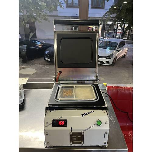 Paslanmaz Kase Tabak Kapatma Makinesi 2 Blmeli Yemek Paketleme GMF-2