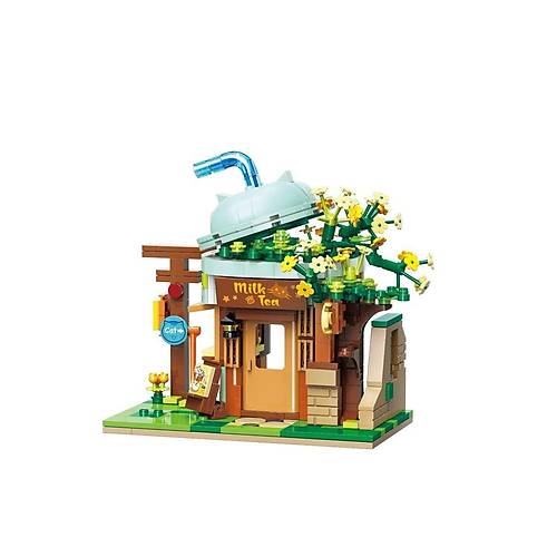 KP28021 Keeppley Lovely Street - Ash Cat Milk Tea Shop 411 Par�a Yap�m Seti