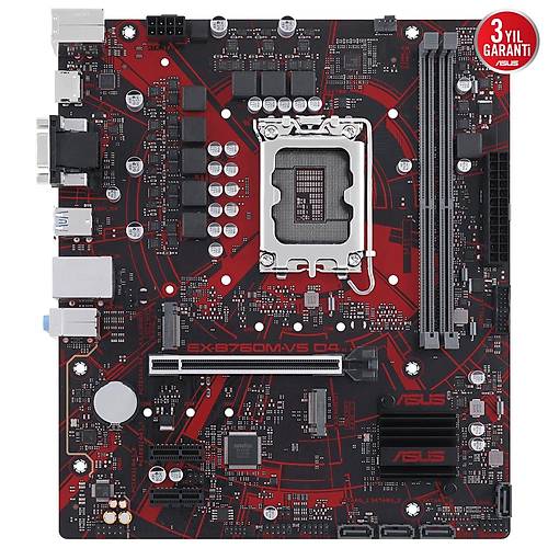 ASUS EX-B760M-V5 D4-CSM 5333MHz(OC) M.2 HDMI VGA mATX 1700p