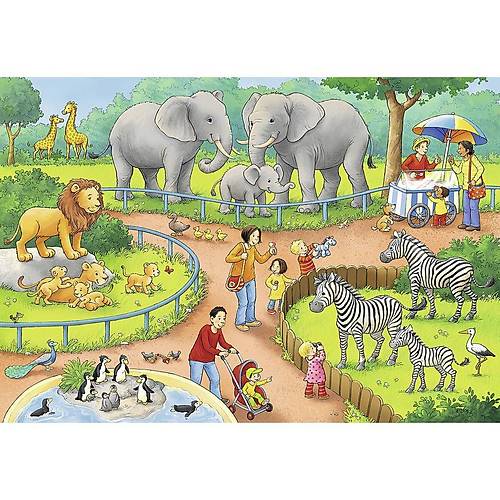 78134 Hayvanat Bah�esi 2x24 par�a Ravensburger Puzzle