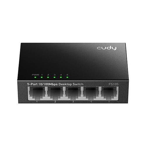 CUDY 5-Port 10/100 Mbps Metal Switch