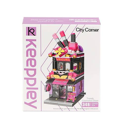 KP0103 Keeppley City Corner - Trendy Cosmetics Store - Kozmetik Ma�azas� 348 Par�a Yap�m Seti