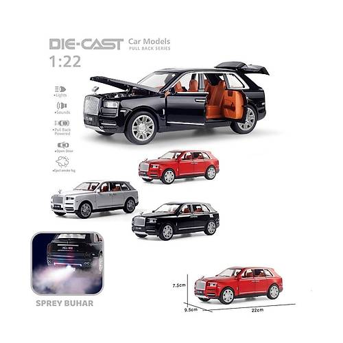HCL-506A �ek B�rak 1:22 Sesli Ve I��kl� Buharl� RR-L�x Metal Jeep
