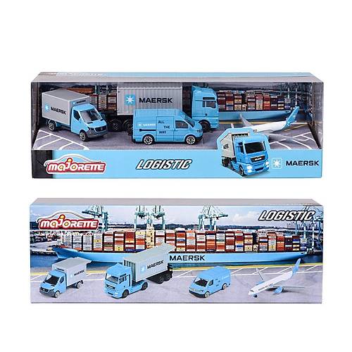 212057290 Majorette MAERSK Lojistik Arabalar� 4 Par�a -Simba
