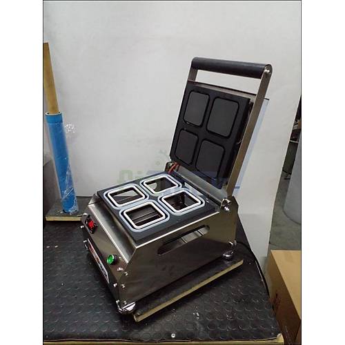 Paslanmaz Kase Tabak Kapatma Makinesi 110x110mm Kuruyemi Taba GMF-110