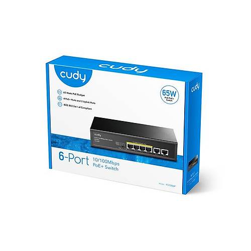 CUDY 6-Port 10/100M PoE+ Switch 60W