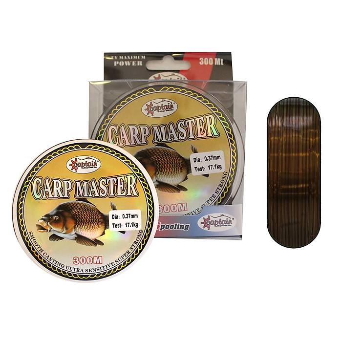 Captain Carp Master 300mt Monofilament Misina Brown+Green