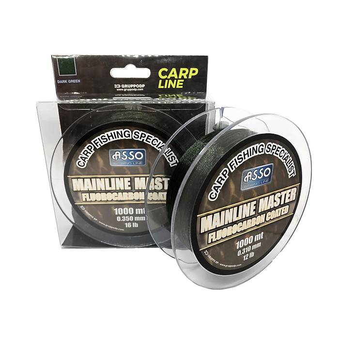 Asso Mainline Master Carp FC COATED 1.000mt Carp Line Dark Green