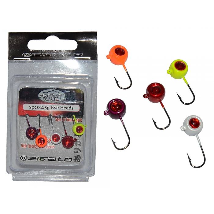 Mutant 6439 Jig Head Rigato 3D Melek Gz 1.5gr LRF Jig Head 5'li Paket