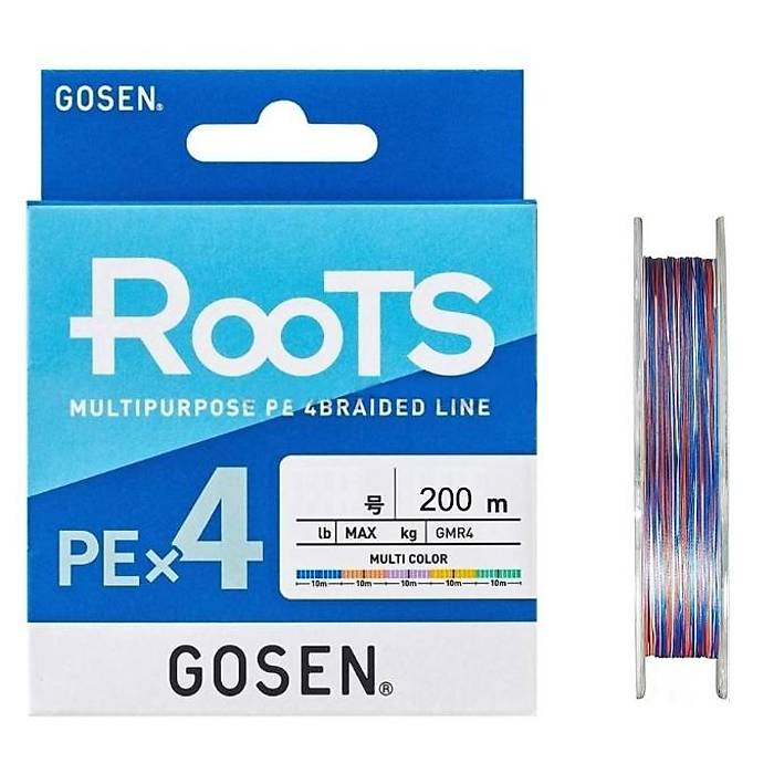 Gosen X4 Roots PE 4 rg Spin pi 200mt Multi Color