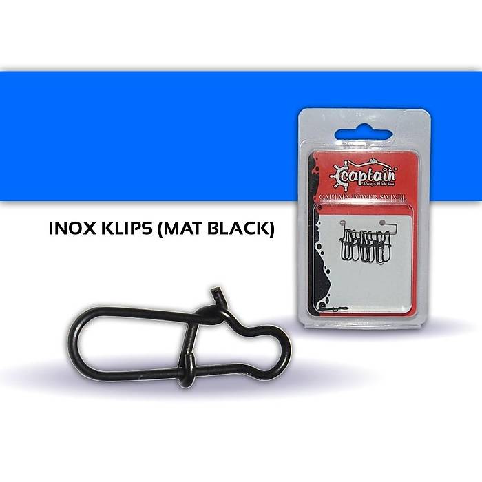 Captain 5016 Sahte Balk Klipsi Snap nox 10'lu Paket Mat Black