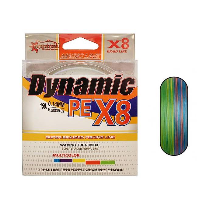 Captain Dynamic Soft PE 8 rg Spin p Misina 150mt Multi Color