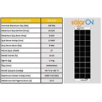 150 Watt Esnek Güneş Paneli Mono 1520x500 mm