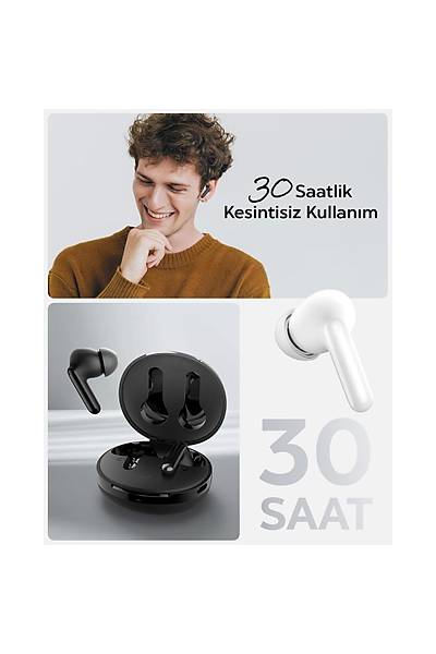 Spigen Audio SA-TW S10 Anc Kablosuz Tws Kulaklk Beyaz ASD07962