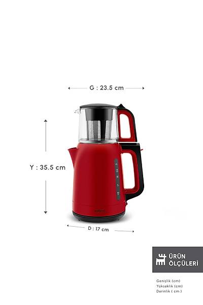 Karaca Mega Tea Xl �ay Makinesi K�rm�z�