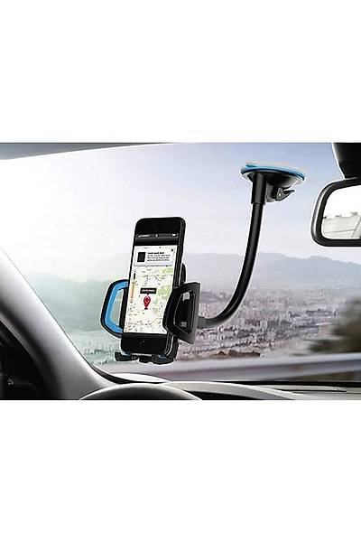 Hytech HY-XH20 Vantuz + Braketi 360 Derece Telefon Tutucu Siyah-Gri