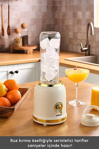 Karaca Retro Personal Ki�isel Smoothie Blender Cream