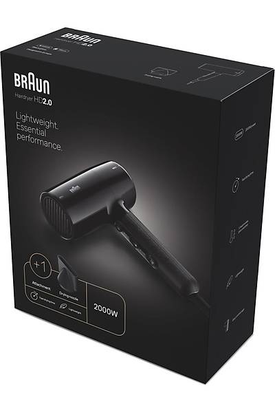 Braun BRHD200E HD2.0 Sa� Kurutma Makinesi, 1 Ba�l�kl�, 2000W BRHD200E