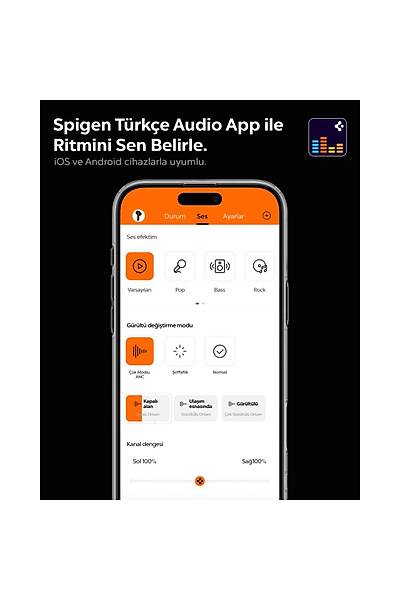 Spigen Audio SA-HP P10 Anc Kablosuz Kulakst Kulaklk Siyah ASD09691