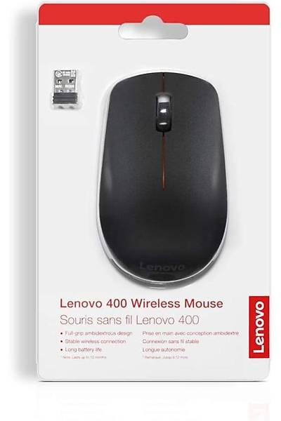 LENOVO 400 Wireless Kablosuz Mouse Siyah GY50R91293
