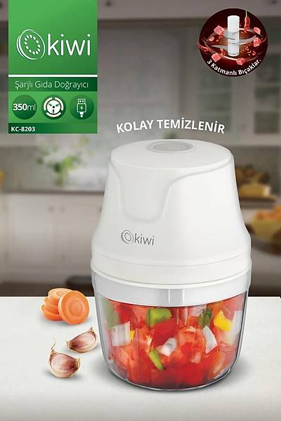 Kiwi Kc8203 3 Bakl arjl Gda Dorayc Blender - 350 ml