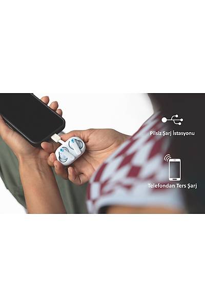 Skullcandy Ecobuds Tws Kablosuz Kulak i Kulaklk Glacier Mavi S2EOW-Q764