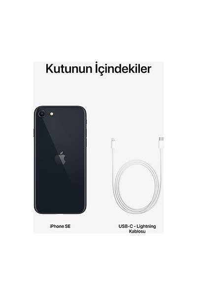 Apple iPhone SE (3.Nesil) 128 GB Midnight MMXJ3TU/A