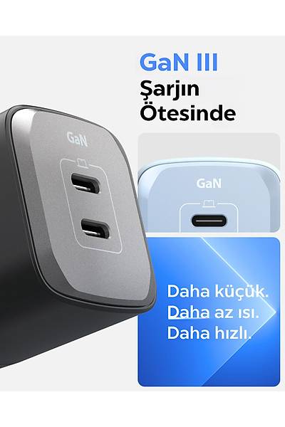 Spigen ArcStation Pro 65W H�zl� �arj Adapt�r� Sierra Blue  PE2204EU - ACH05165