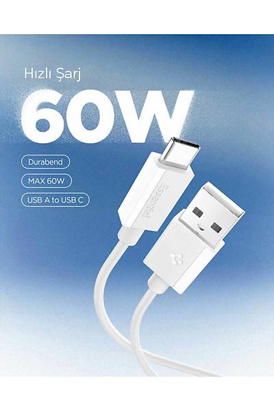 Spigen Essential 2M USB-A to USB-C 60W Kablo ACA08716 Beyaz
