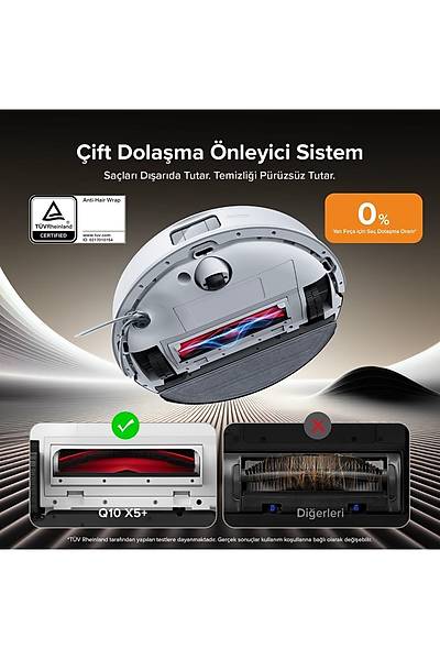 Roborock Vacuum Q8 Max Pro Plus Robot Sprge Beyaz