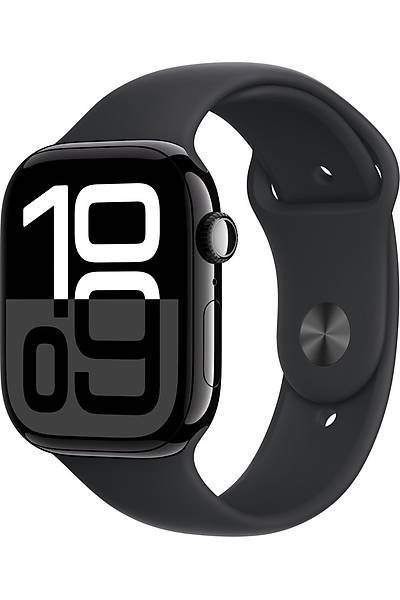 Apple Watch Series 10 GPS, 46 mm Simsiyah Alminyum Kasa ve Siyah Spor Kordon - S/M MWWP3TU/A