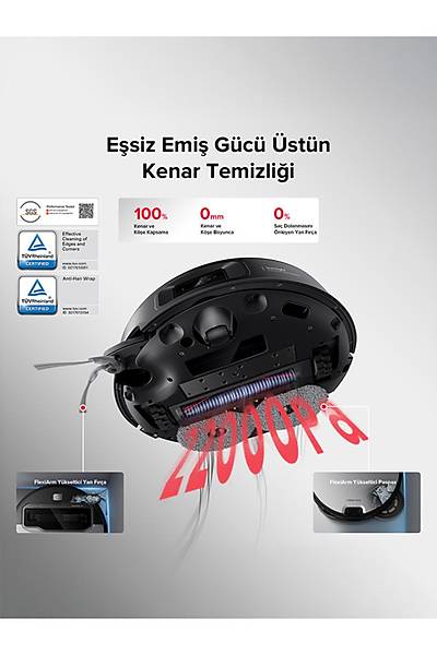 Roborock Saros Z70 Robot Vacuum Cleaner Beyaz