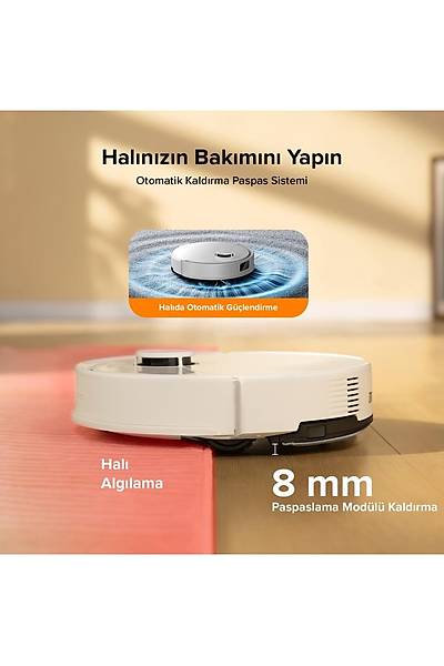 Roborock Vacuum Q8 Max Pro Plus Robot Sprge Beyaz