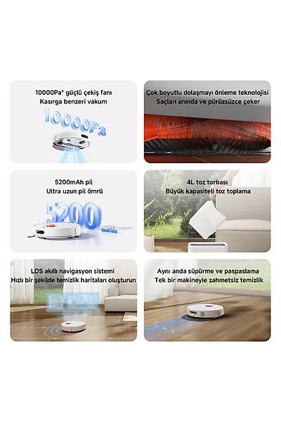 Xiaomi Robot Vacuum H40 Robot S�p�rge White