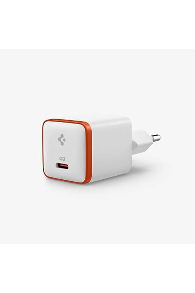 Spigen 30W USB-C Mini Hzl arj Aleti Samsung PPS GaN Destekli Akm Korumal G Adaptr Type-C White
