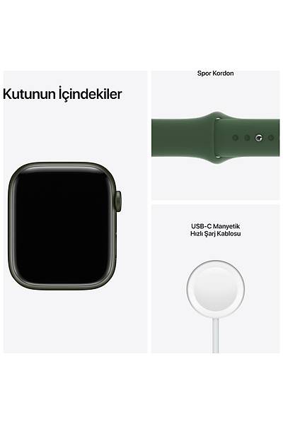 Apple Watch S7 45mm Green MKN73TU/A (Apple TR Garantili)