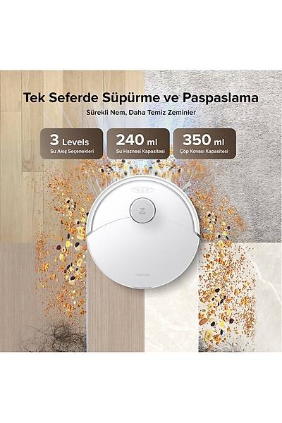 Roborock Vacuum Q8 Max Pro Plus Robot Sprge Beyaz