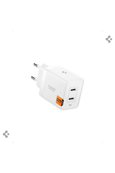 Spigen Essential Wall Charger 47W Usb-C Hzl arj Adaptr Beyaz-ACH08707