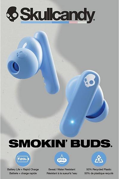 Skullcandy Smokin Buds Tws Kablosuz Kulak i Kulaklk Preppy Blue S2TAW-T990