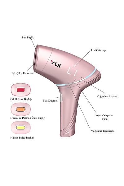 YUI Iplv15 Pro Buz Lazer Epilasyon Cihaz Pembe