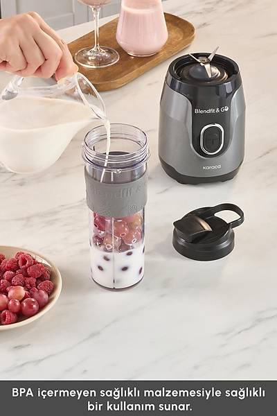 Karaca Blendfit Go Smoothie Blender Antrasit