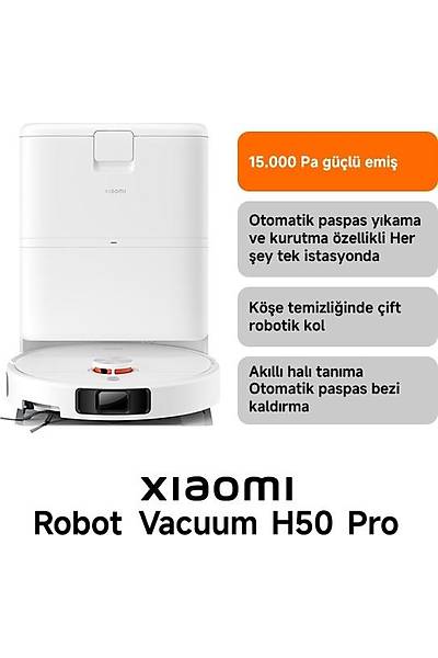 Xiaomi Robot Vacuum H50 Pro Robot S�p�rge White