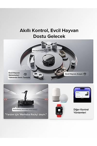 Roborock Saros Z70 Robot Vacuum Cleaner Beyaz